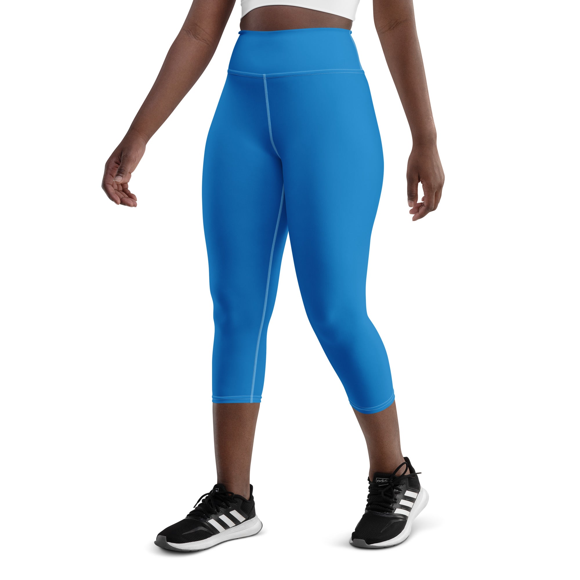 Navy Blue Yoga Capri Leggings